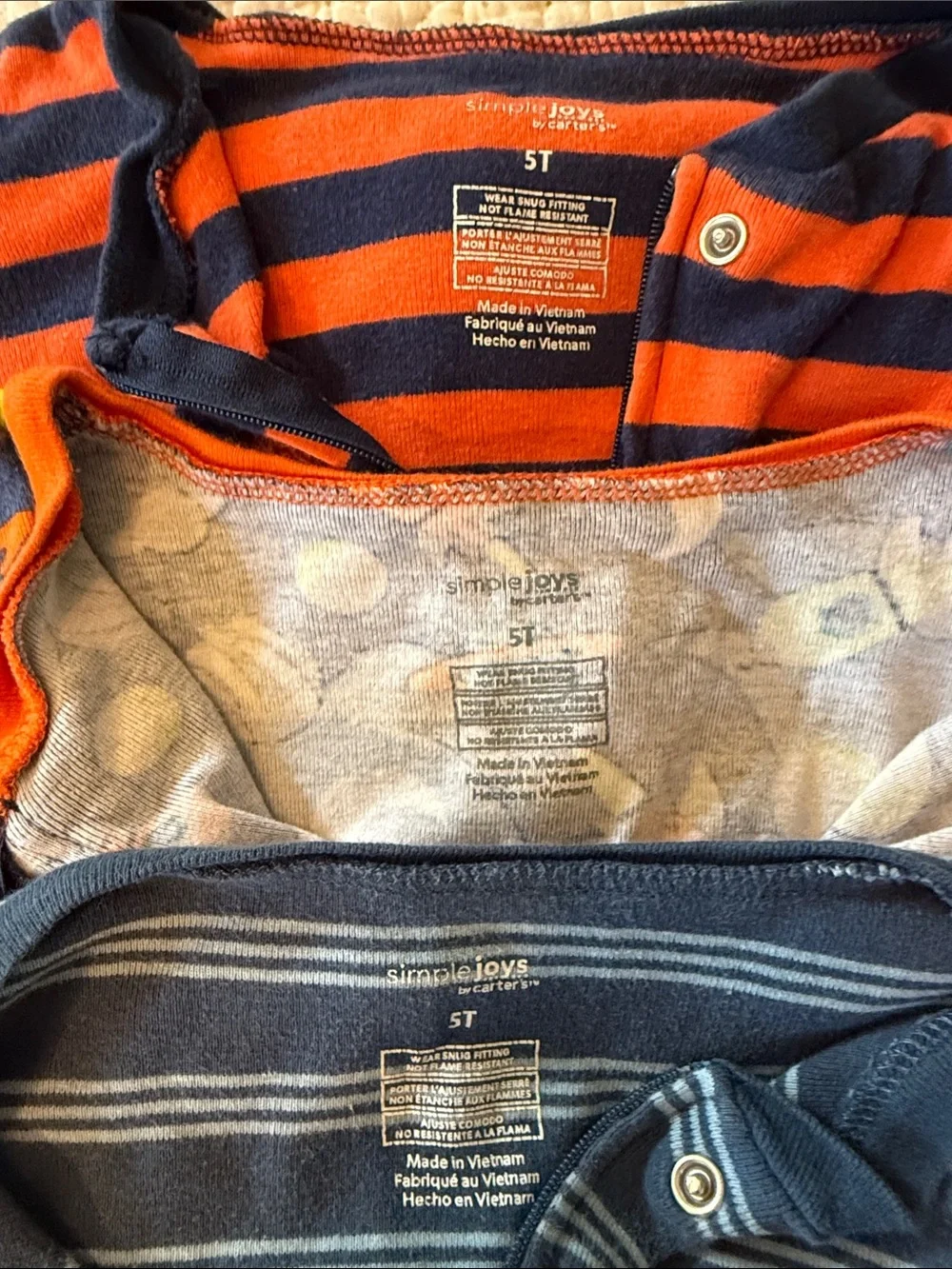 Carter's 6 Assorted Boys' Zip Sleep pajama onesies, see photos